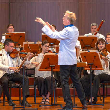 Alasdair conducting the Festival Orchestra