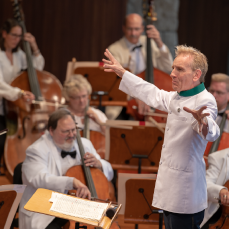 Alasdair conducting the orchestra