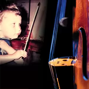 Child playing violin